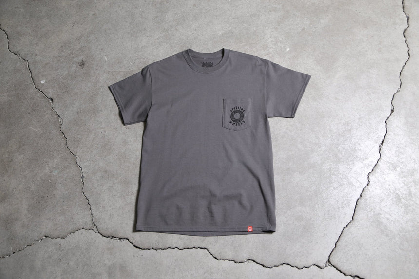 Spitfire Hollow Classic Pocket Tee - Grey - Spin Limit Boardshop