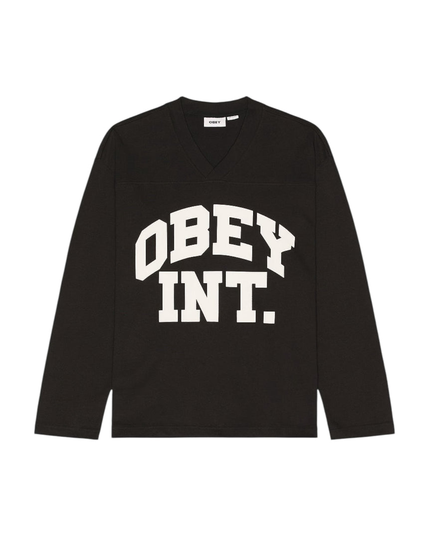Obey Football Jersey Longsleeve - Black