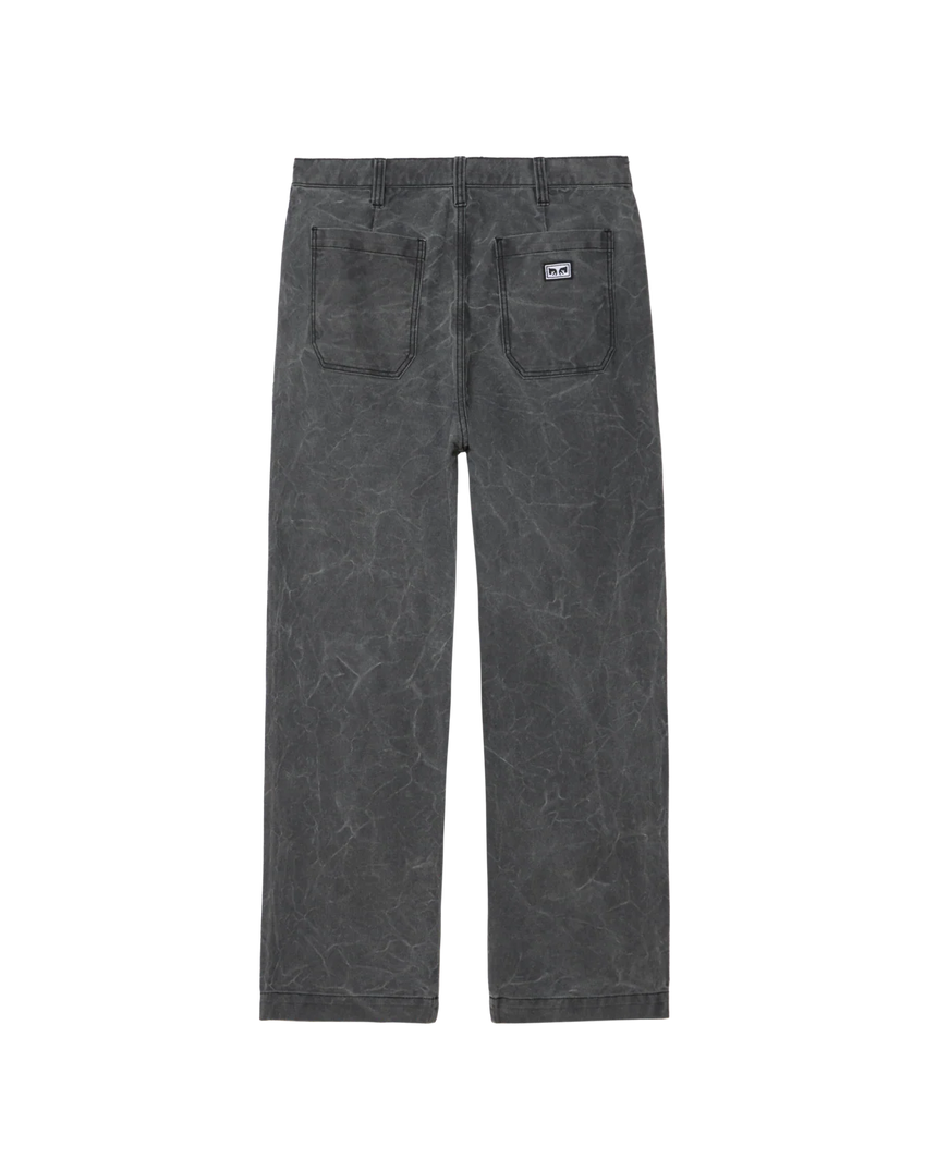 Obey Commons Wrinkle Pant  - Black Wrinkle Wash