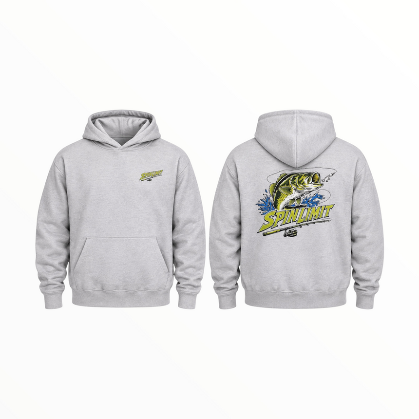 Spin Limit Fishing Heavyweight Hoodie - Grey Heather
