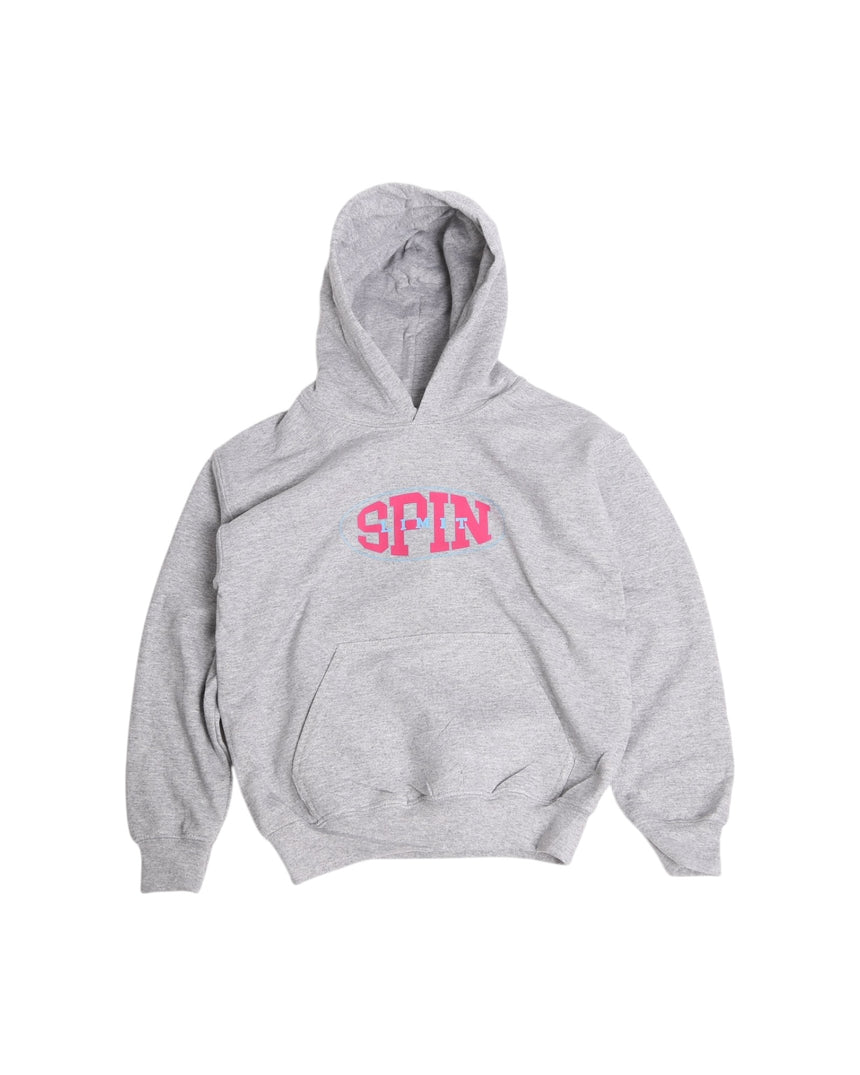 Spin Limit Oval Logo Hoodie Kid - Heather Grey