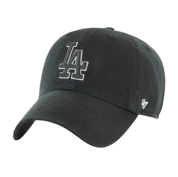 47 Brand MLB Clean Up Los Angeles Dodgers - Black And White Logo - Spin Limit Boardshop