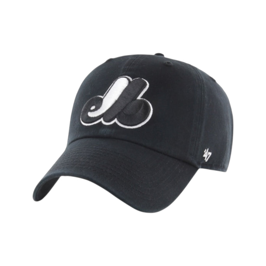 47 Brand MLB Clean Up Montréal Expo - Black and White Logo - Spin Limit Boardshop