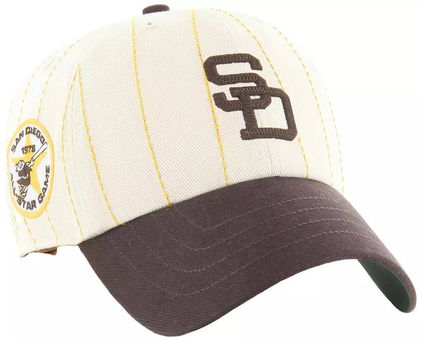 47 Brand MLB Clean Up San Diego Padres Rawling - Cream Brown - Spin Limit Boardshop