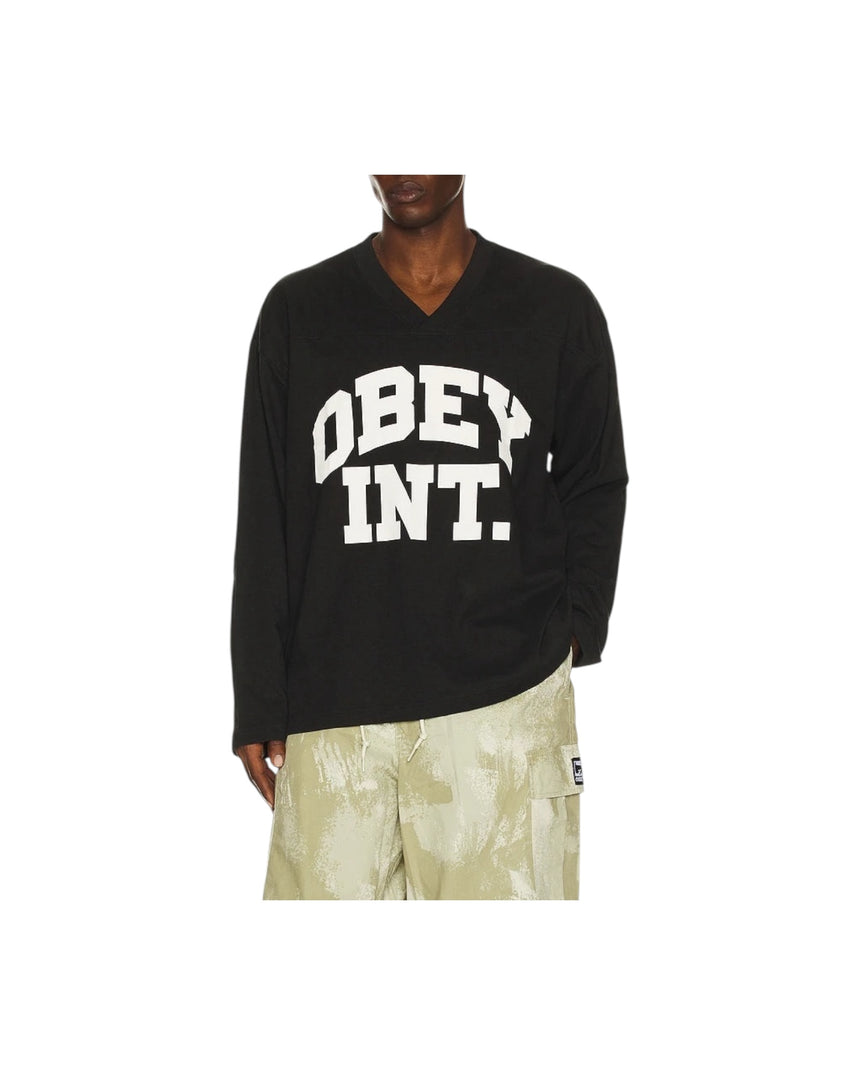 Obey Football Jersey Longsleeve - Black