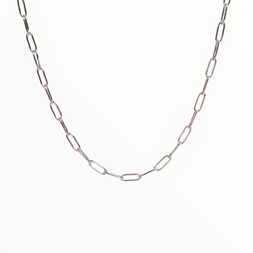 Spin Limit Paper Clip Chain - Silver