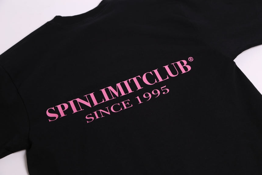 Spin Limit Club Premium Heavyweight Tee - Black Pink