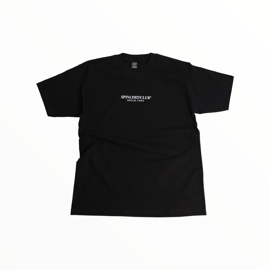 Spin Limit Club Premium Heavyweight Tee - Black White