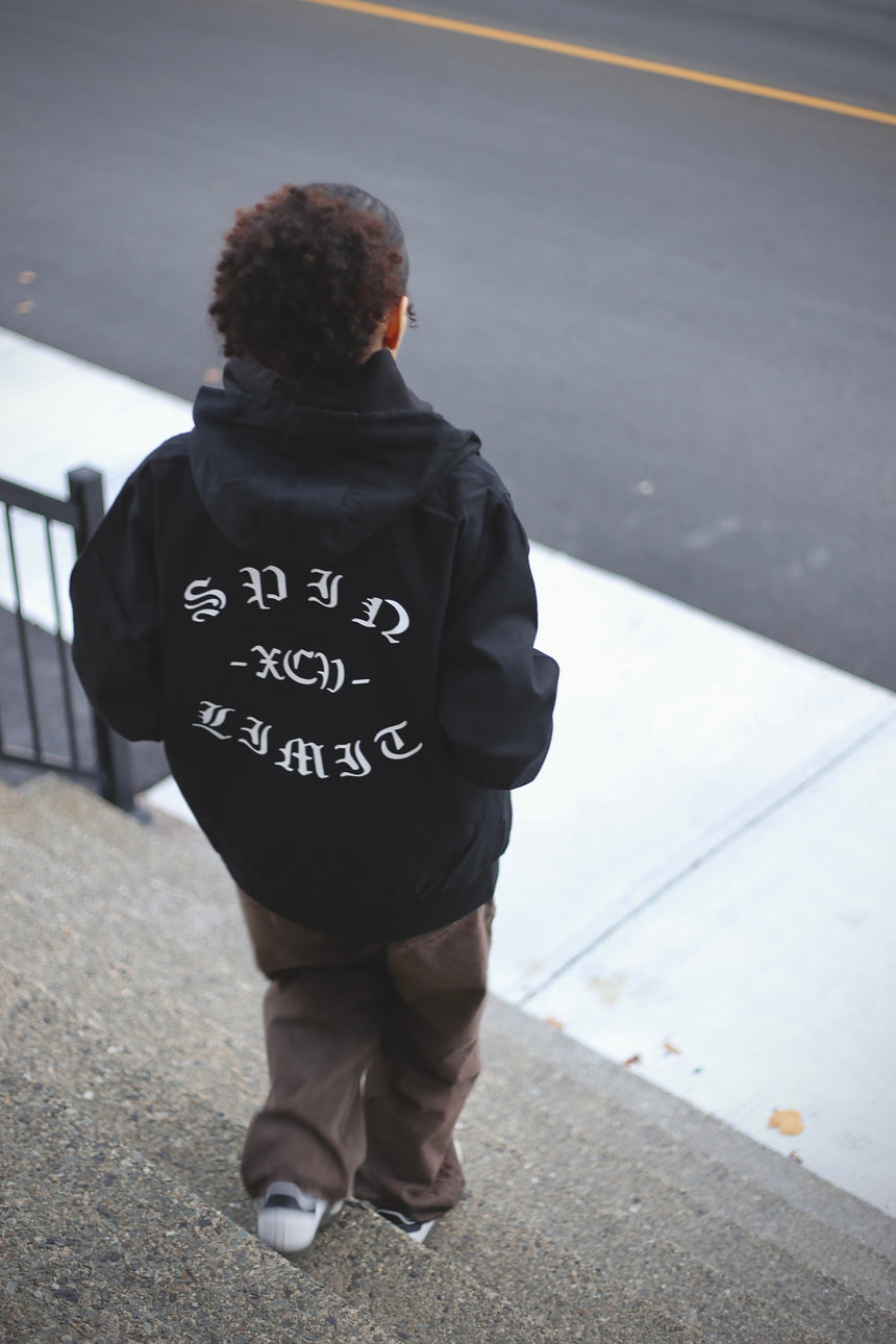 Spin Limit Fraktur Logo Work Jacket - Noir