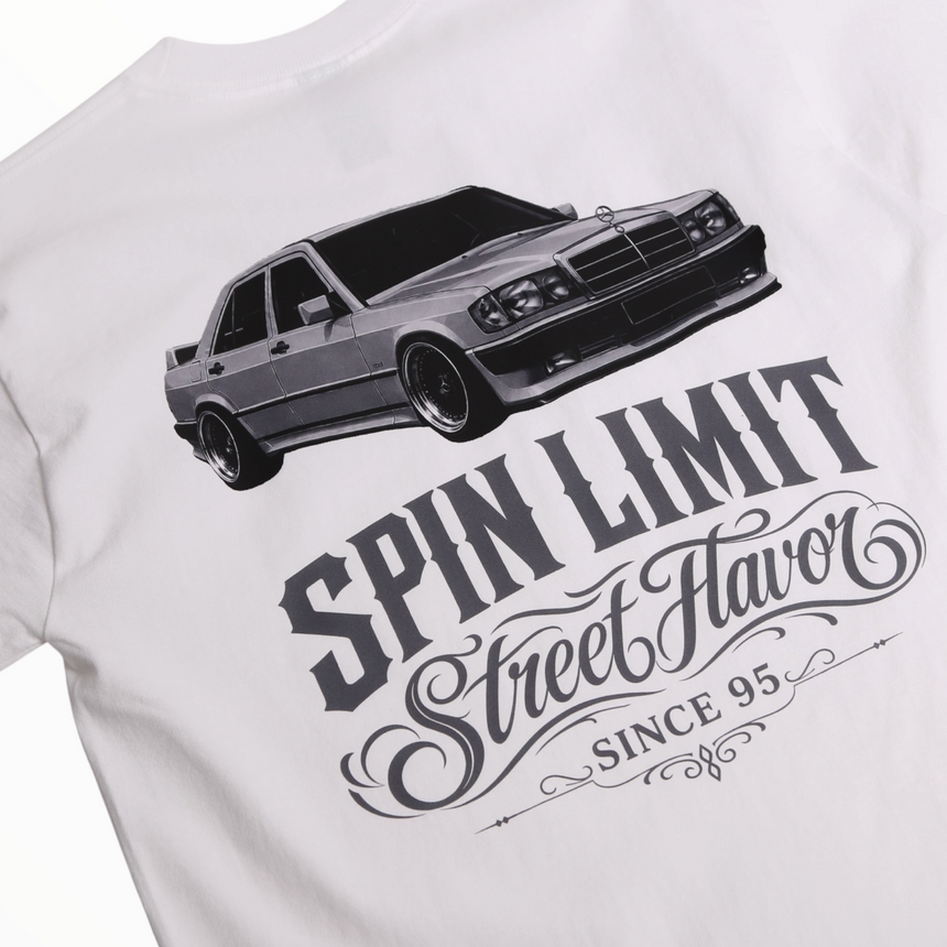 Spin Limit 190E Logo Tee - White