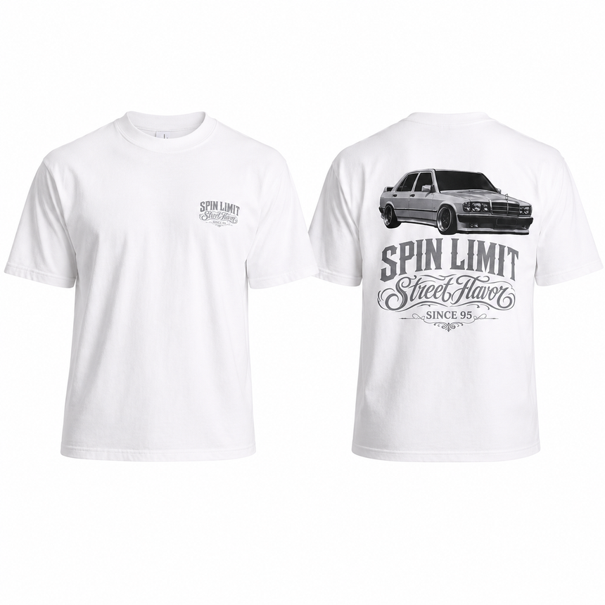 Spin Limit 190E Logo Tee - White