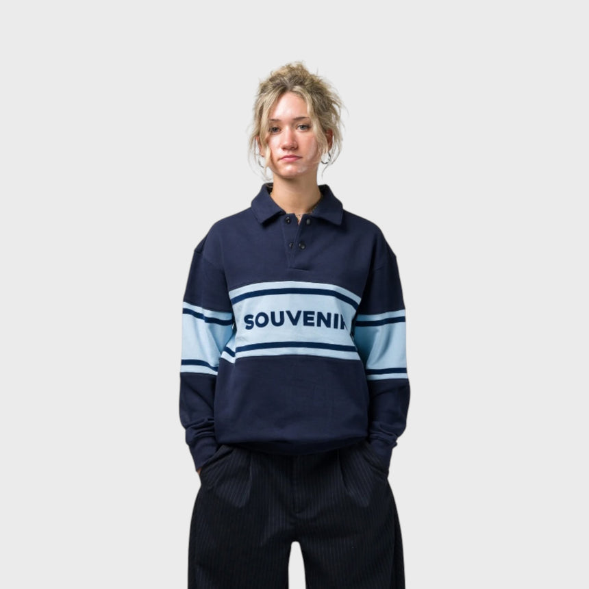 Souvenir Fleece Rugby Polo - Navy