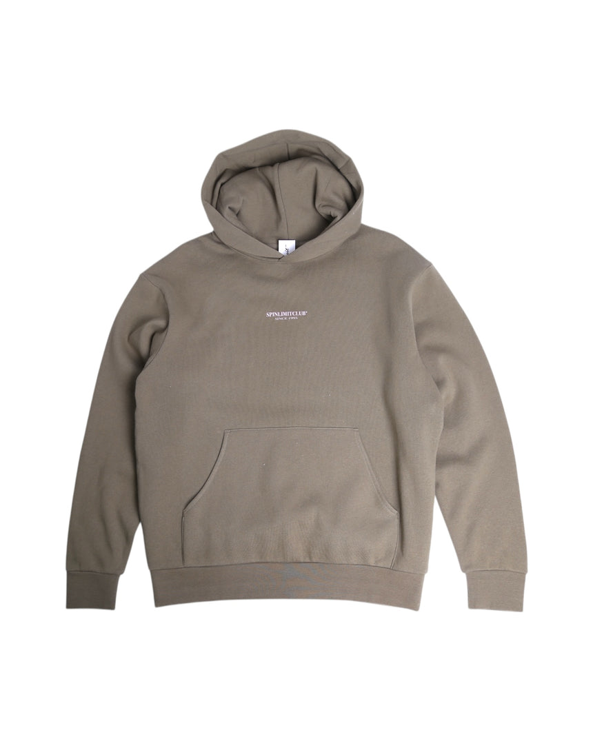 Spin Limit Club Heavyweight Hoodie - Olive Baby Pink