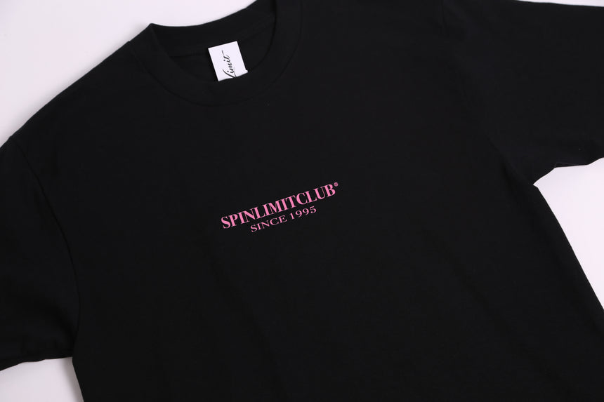 Spin Limit Club Premium Heavyweight Tee - Black Pink
