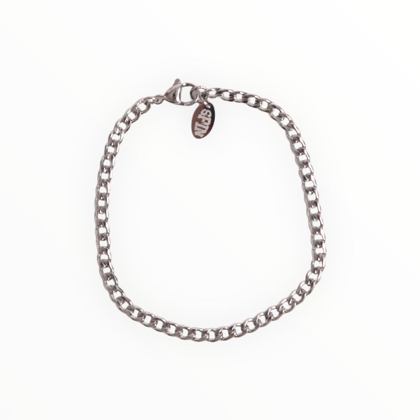 Spin Limit Heavy Curb Bracelet - Silver