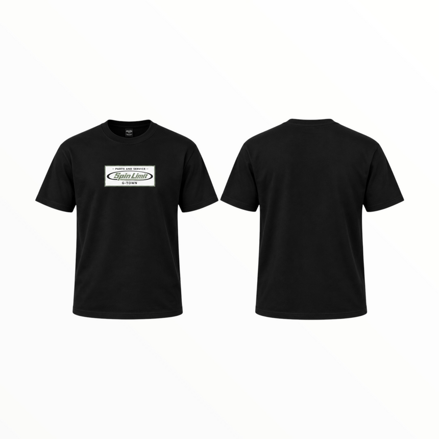 Spin Limit Part And Service Tee - Black