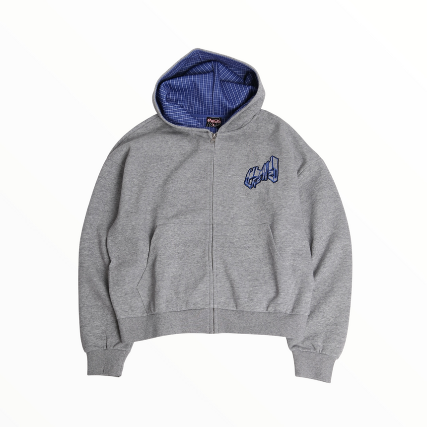 Screwed Zip Up Classic Hoodie - Gris