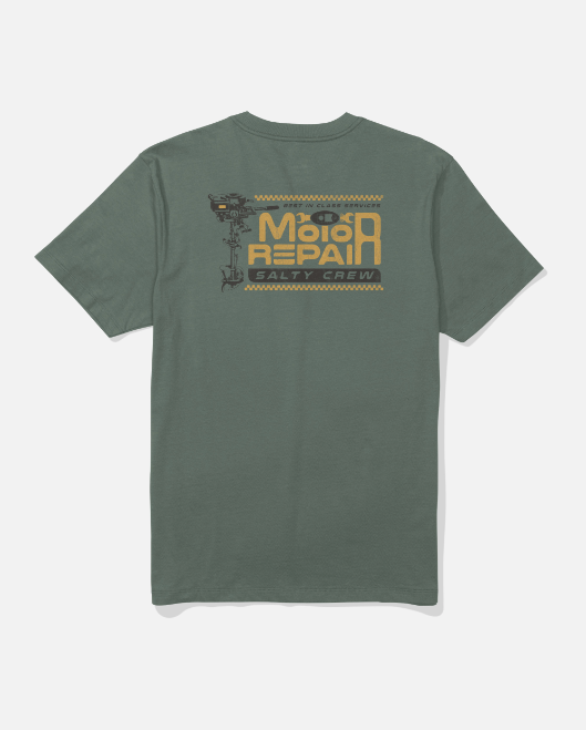 Salty Crew Motor Repair Classic Tee - Laurel Wreath