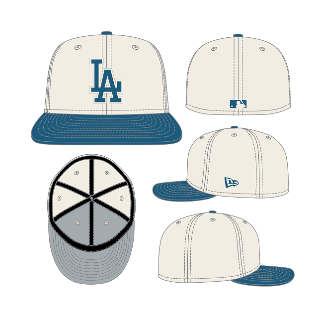 New Era Cap 59Fifty Fitted - MLB Los Angeles Dodgers Beige