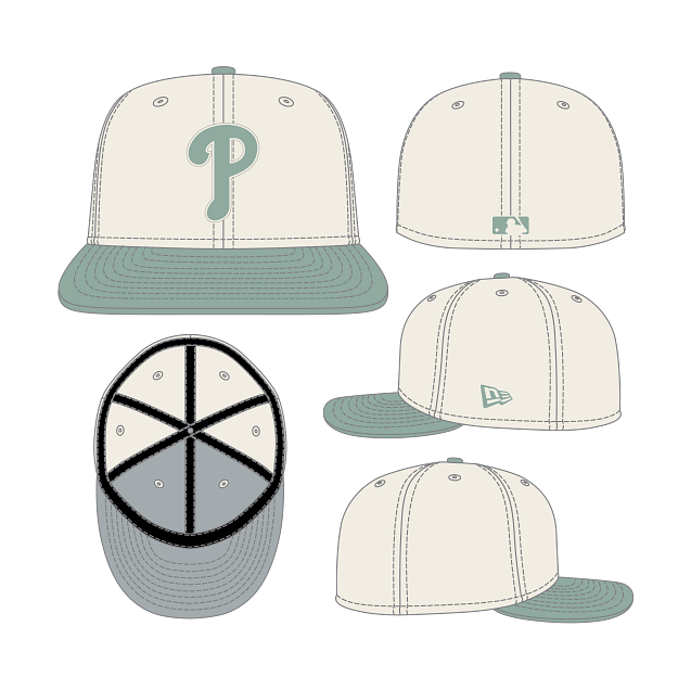 New Era Cap 59Fifty Fitted - MLB Philidelphia Phillies Beige