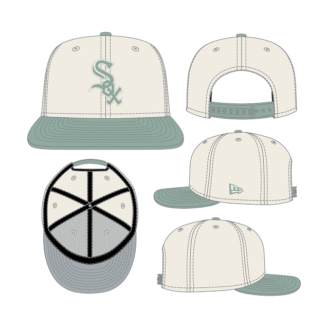 New Era Cap 9Fifty Snapback -  MLB White Sox Cream