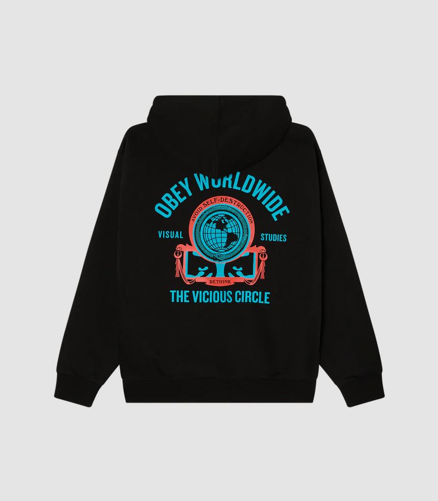 obey Vicious Circle Hoodie Fleece - Black