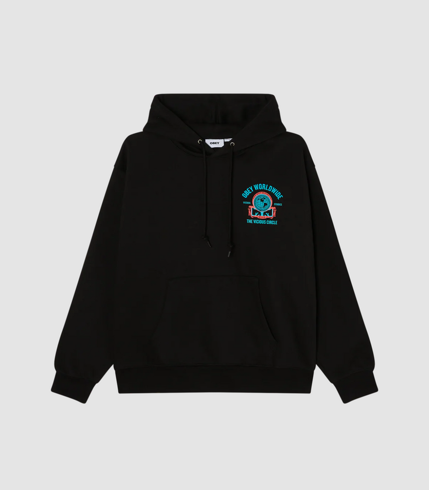 obey Vicious Circle Hoodie Fleece - Black