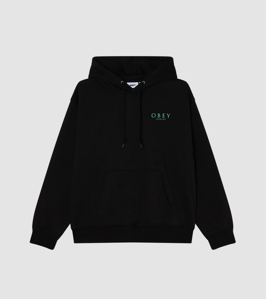 obey Flores Robus Hoodie Fleece - Black