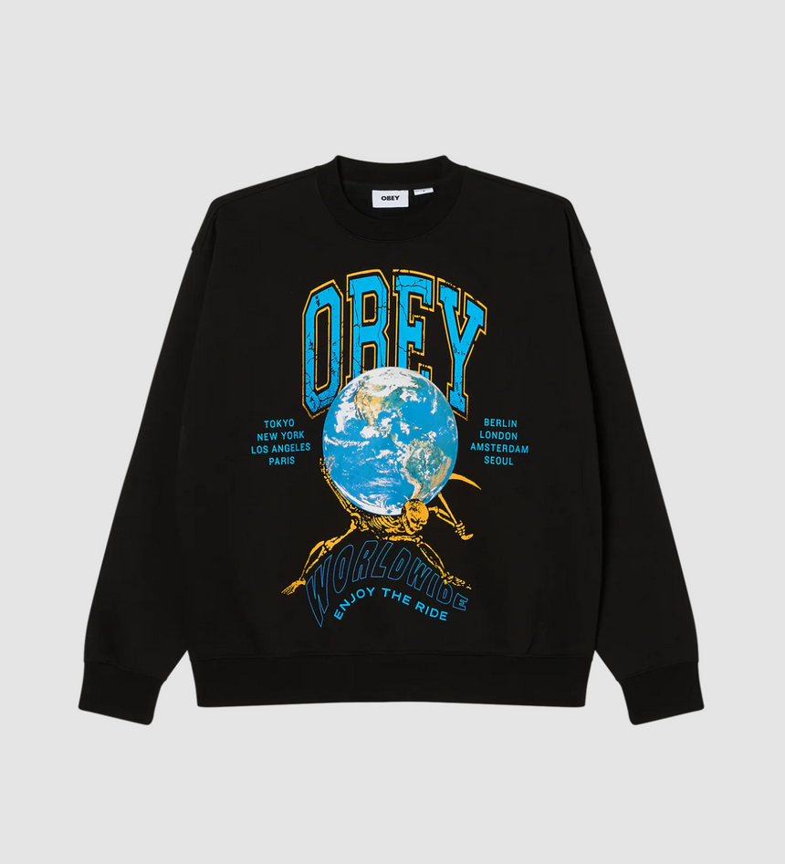 obey Enjoy The Crew Fleece - Black