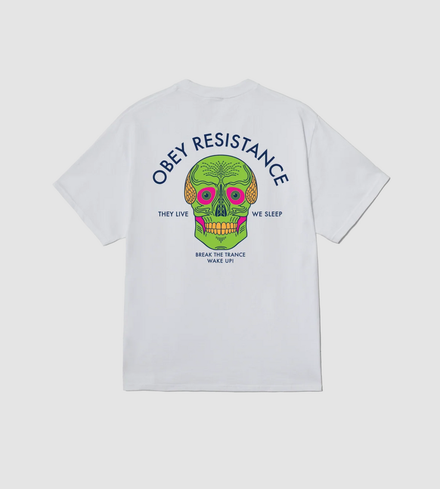 Obey Resistance Skull Tee - White