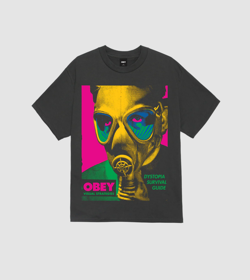 Obey Gas Mask Tee - Vintage Black