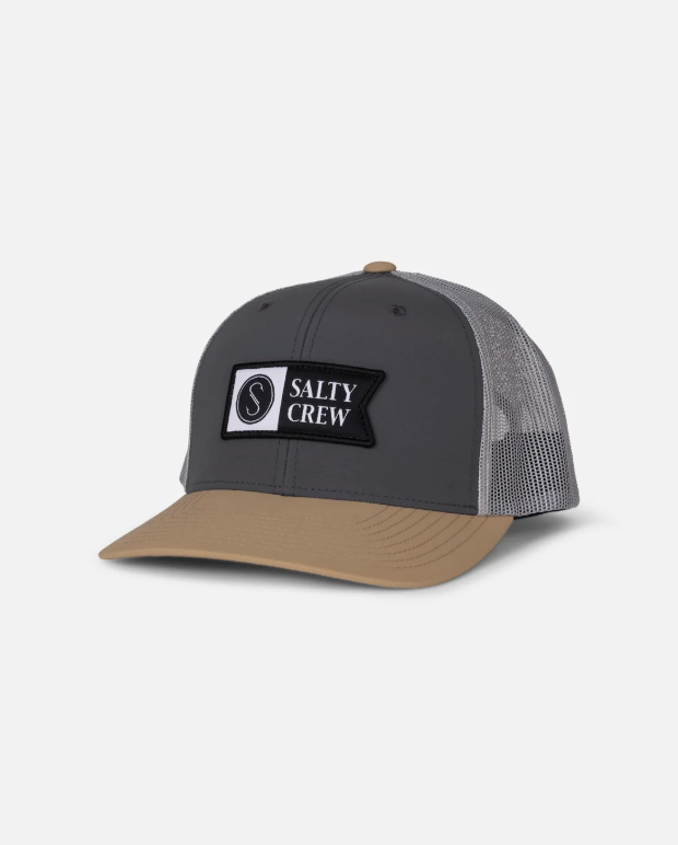 Salty Crew Pinnacle 2 Retro Trucker - Grey Tan