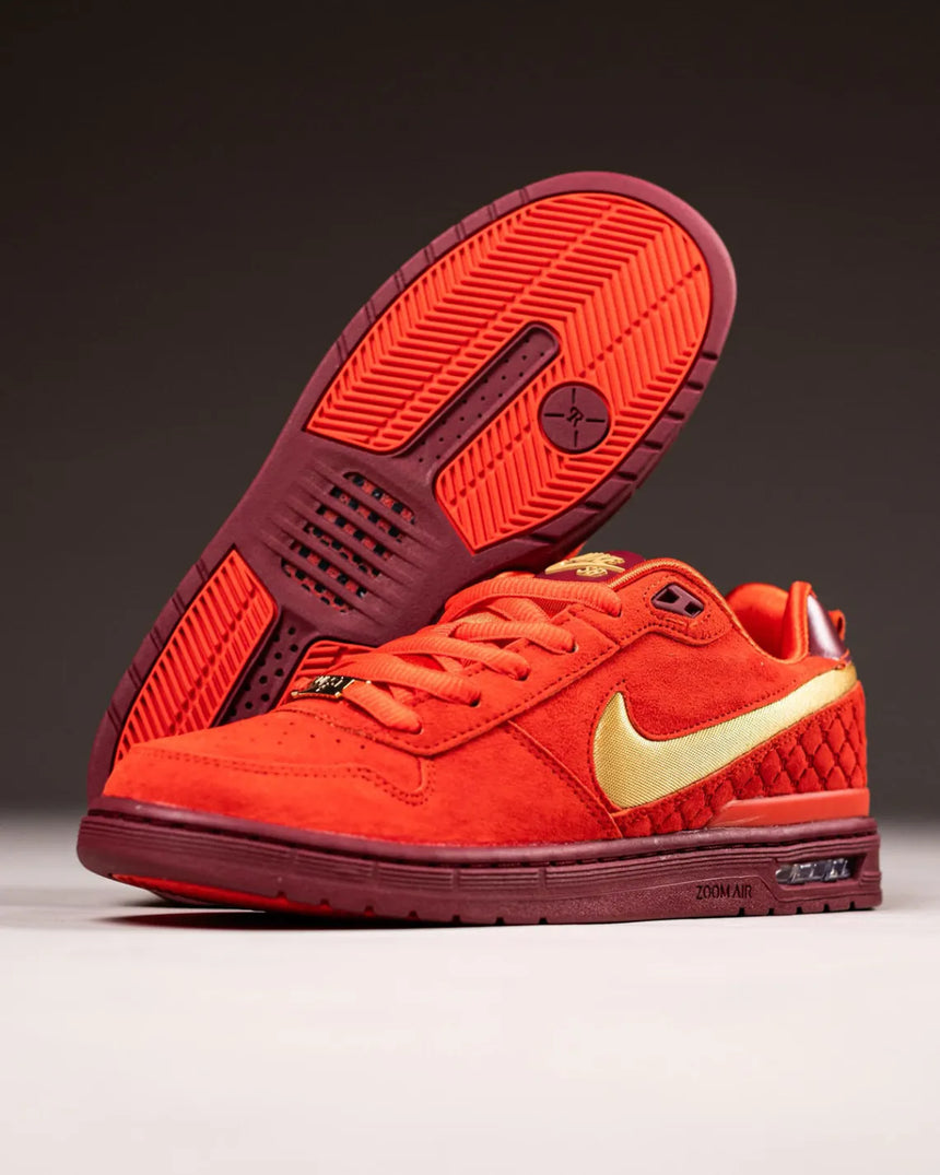 Nike Sb P-Rod 1 Zoom Air Low Qs - Habanero Red Club Gold