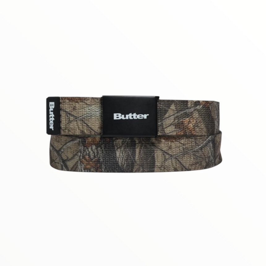 Butter Goods Logo Woven Belt - Forest Camo