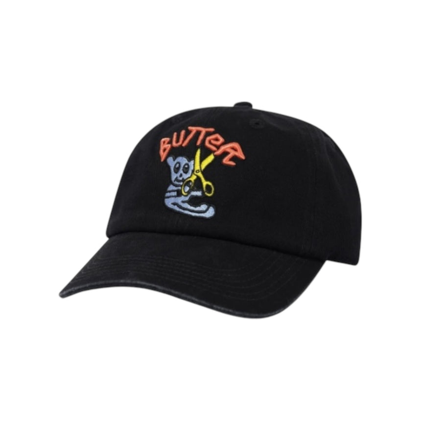 Butter Goods Bear 6 Panel Cap - Washed Black