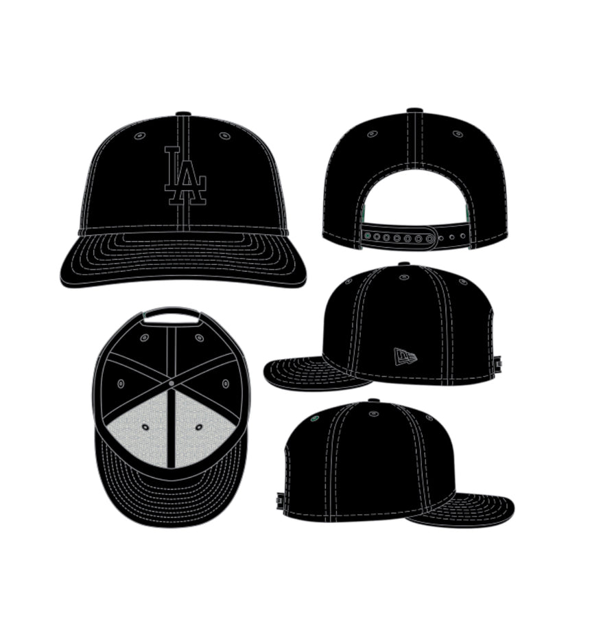 New Era MLB Los Angeles Dodgers 970 Stretch Snap - Black Black