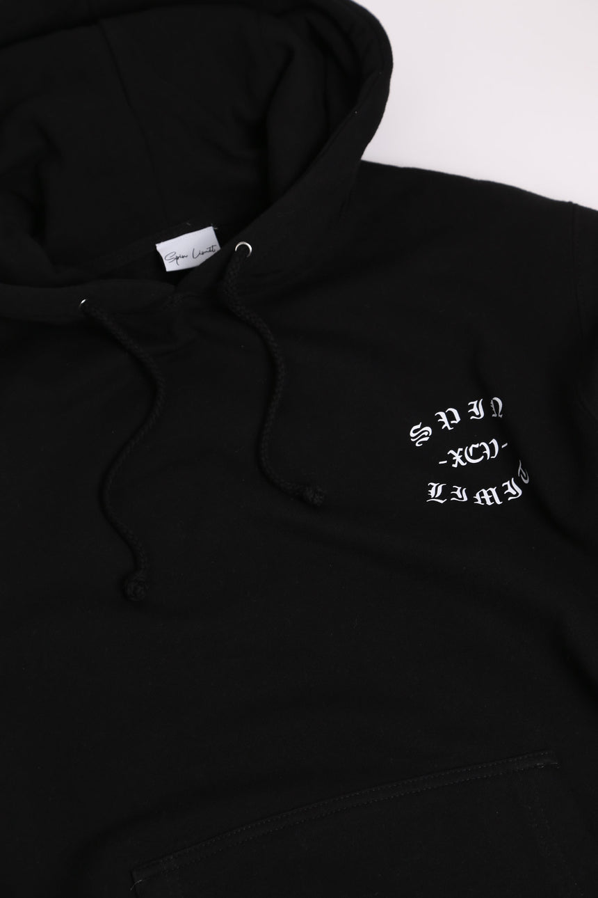Spin Limit Fraktur Logo Hoodie - Black