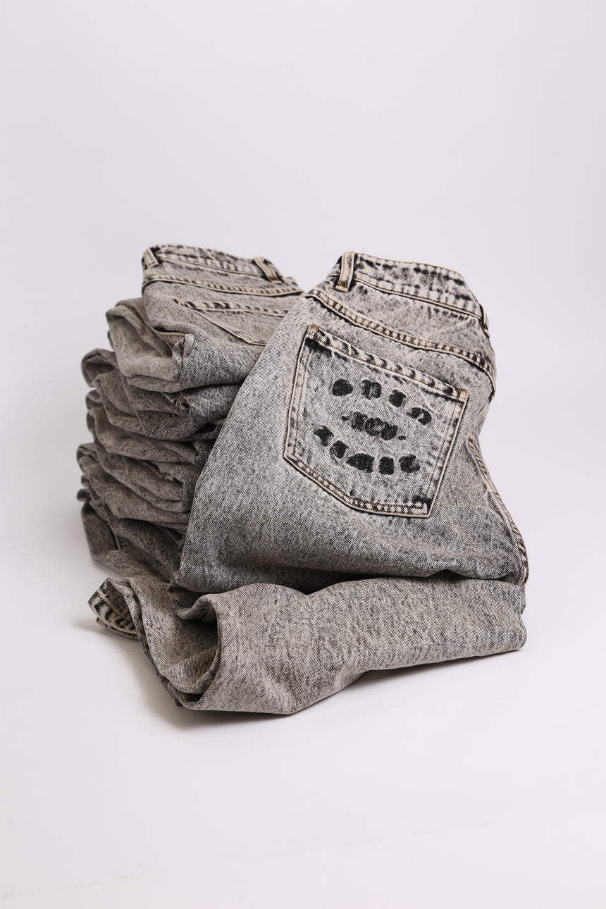 Spin Limit Fraktur Baggy Jeans - Acid Wash