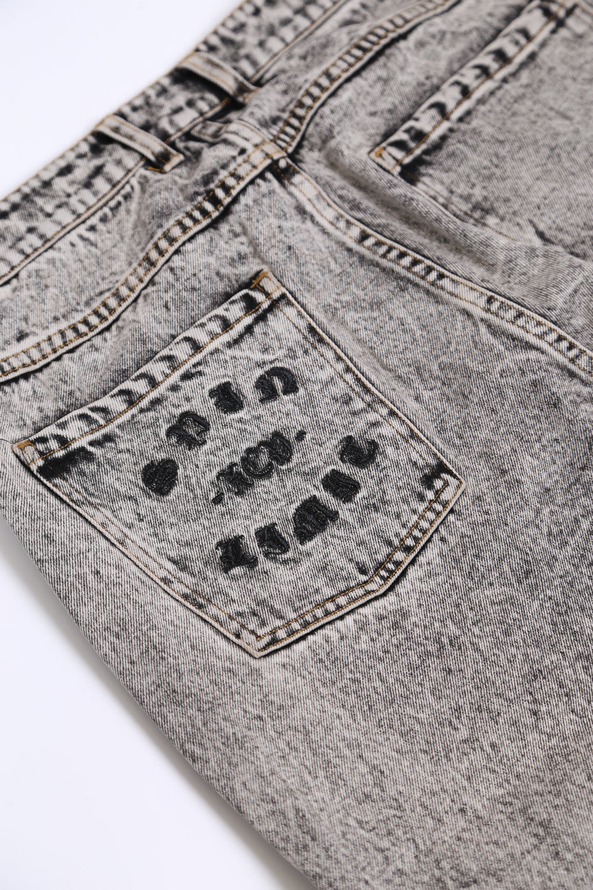 Spin Limit Fraktur Baggy Jeans - Acid Wash