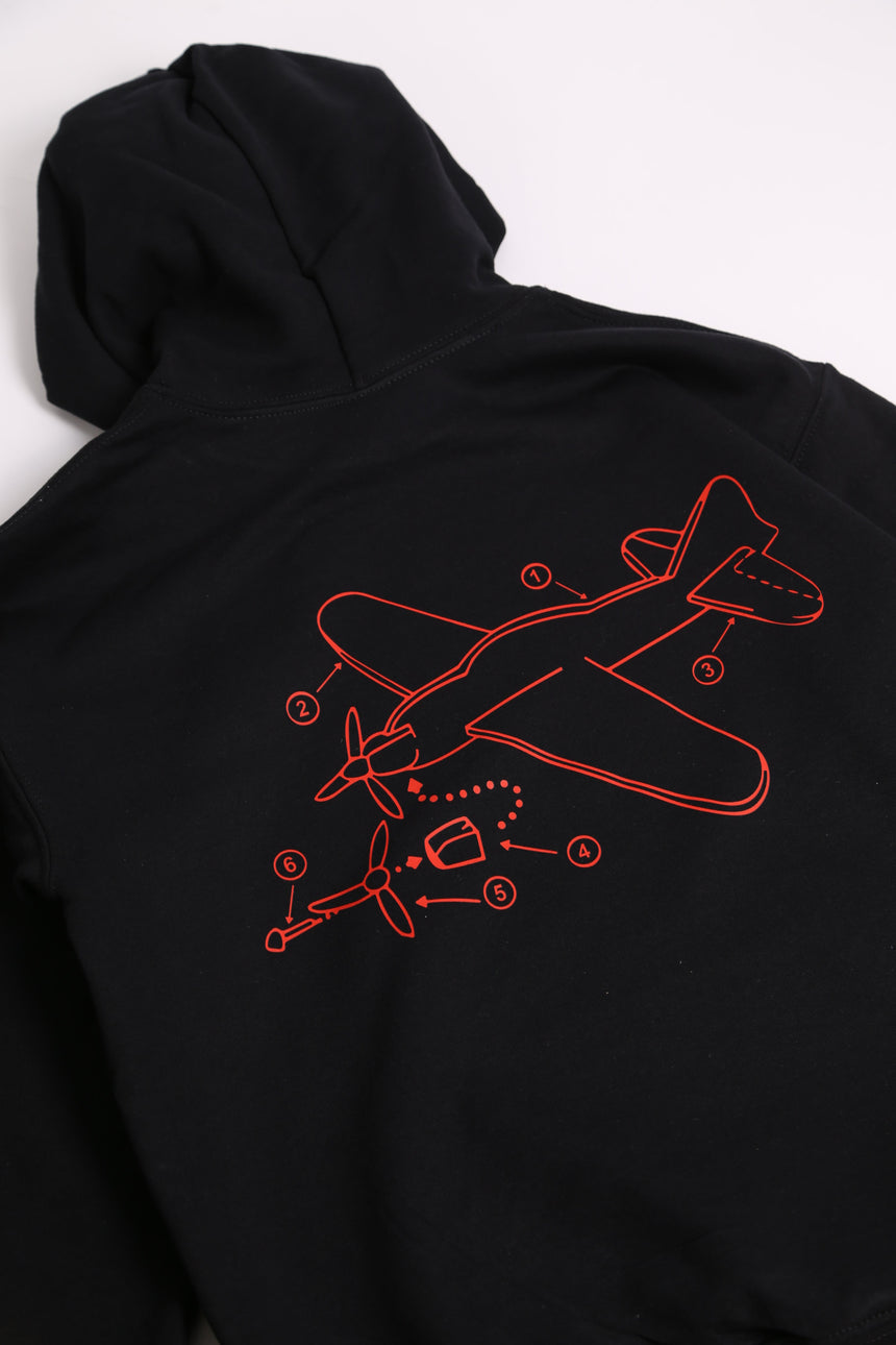Spin Limit Grindstorm Logo Hoodie Kid - Black