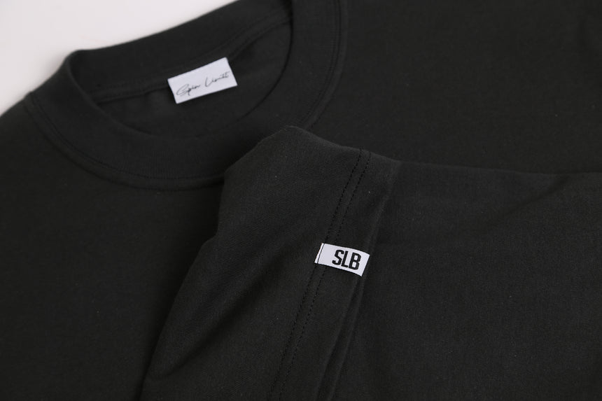 Spin Limit Tab Boxy  Tee - Charcoal