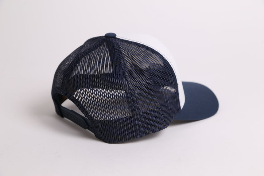 Spin Limit Signature Retro Hat - White Navy
