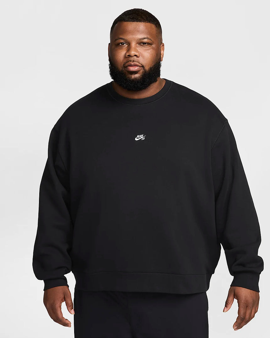 Nike Sb Essentials Logo Fleece Crew - Black