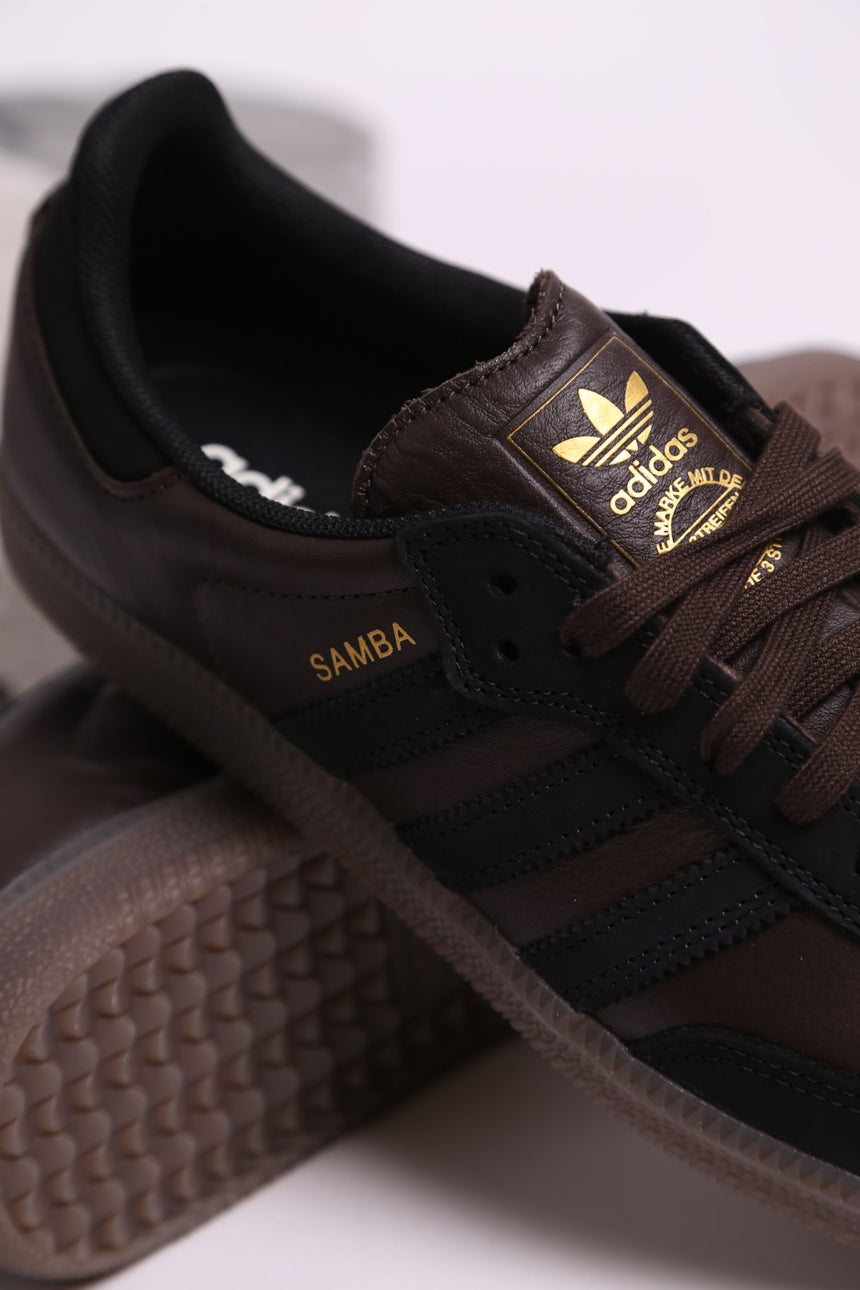 Adidas Samba ADV - Dark Brown/Core Black/Gum - Spin Limit Boardshop