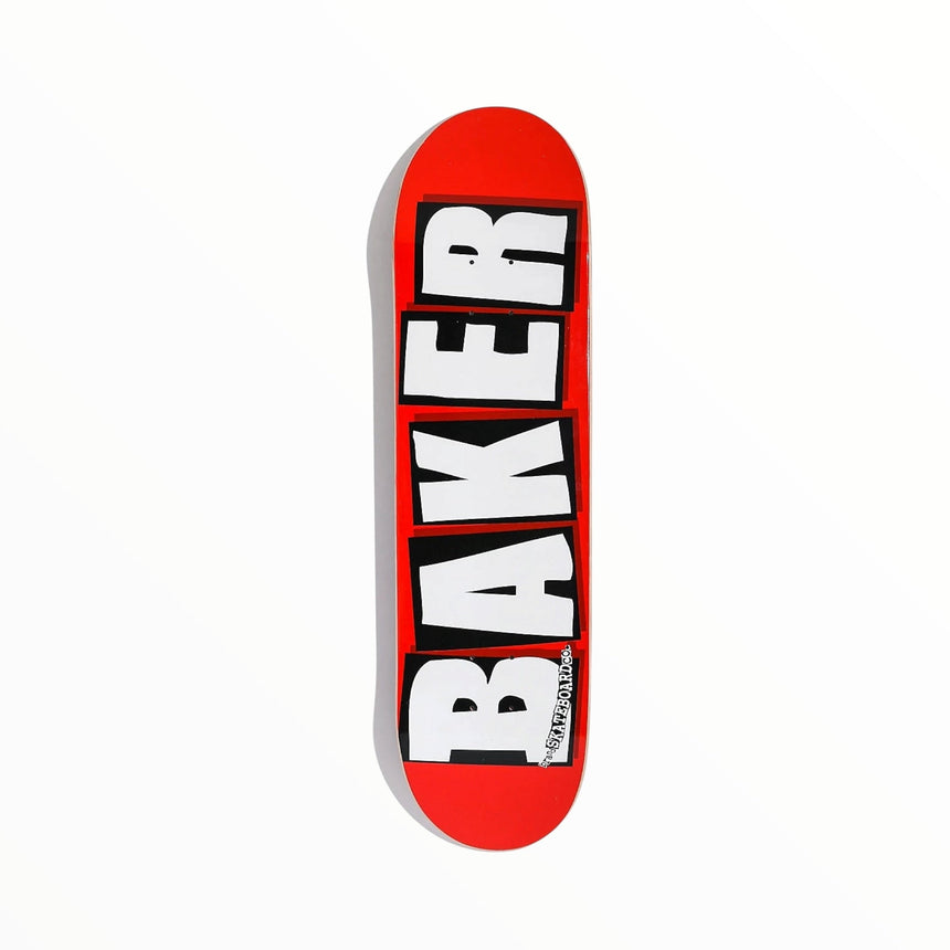 Baker Brand Logo Deck 8.0 - Red White - Spin Limit Boardshop