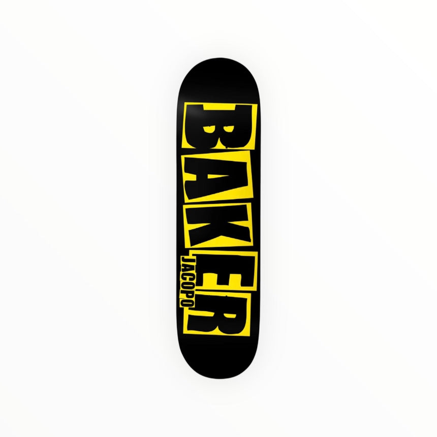 Baker JC Brand Logo Danger Deck 8 - Yellow - Spin Limit Boardshop