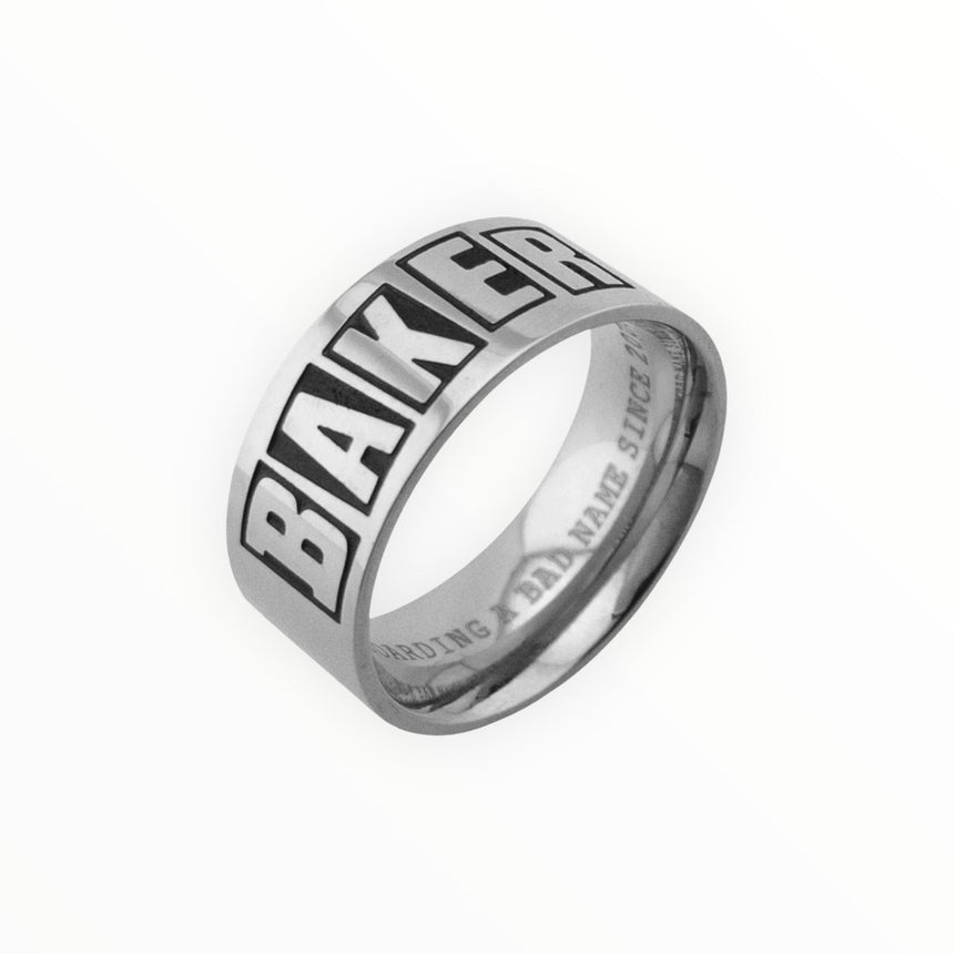 Baker Logo Sylver Ring - Sylver - Spin Limit Boardshop
