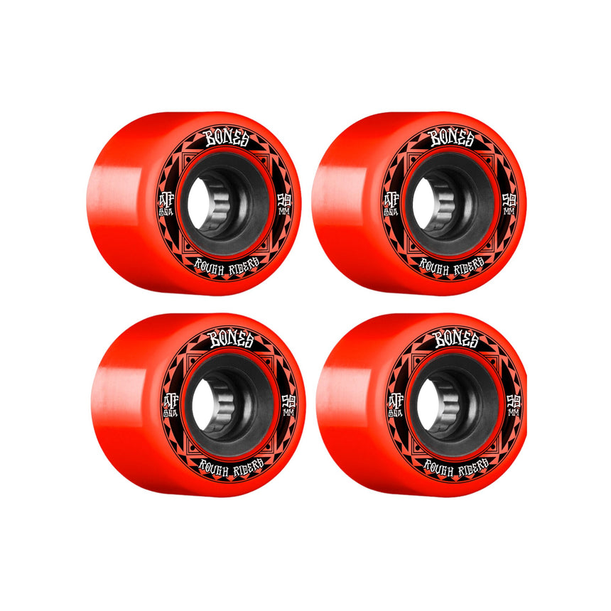 Bones ATF Wheels Rough Riders Runners 59mm - Red - Spin Limit Boardshop