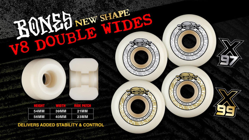 Bones X Formula 99 V8 Doublke Wide 54 x 39 - 54mm - Spin Limit Boardshop