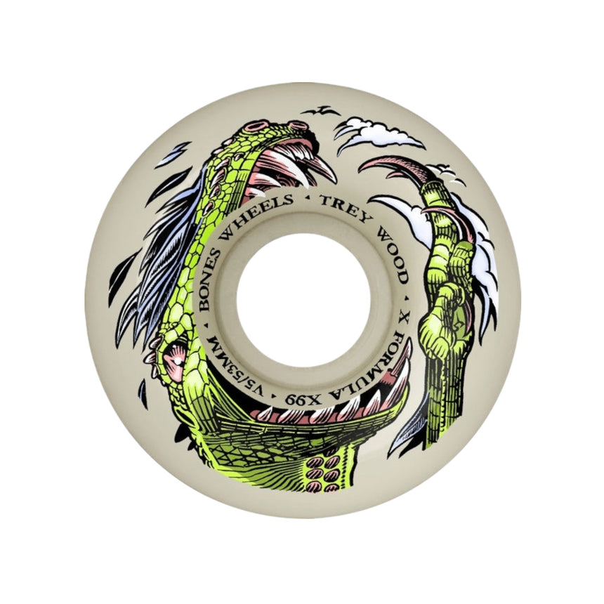 Bones X Formula Wheels X99 Wood Dino Sortas V5 - 55 & 53mm - Spin Limit Boardshop